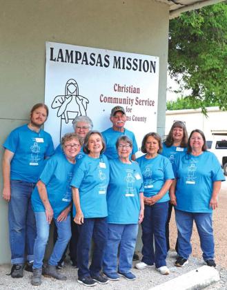 The volunteers at Lampasas Mission express joy in what they do to help others. Administrator Karla Miller, third from right, said she is grateful for the hard work volunteers put in as they work together to serve area clients. joycesarah mccabe | dispatch record