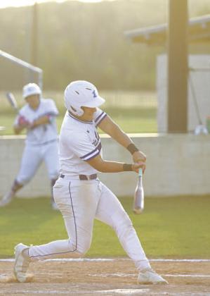 HUNTER KING | DISPATCH RECORD Eli Calderon takes a swing at an offspeed pitch.