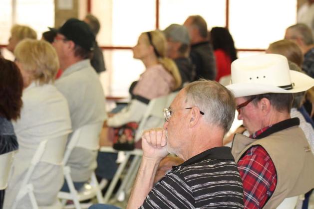 A large crowd attended the town hall meeting Wednesday evening concerning plans for the 2024 total solar eclipse event that is expected to bring thousands to Lampasas County. JOYCESARAH MCCABE | DISPATCH RECORD