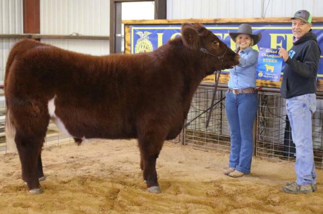 Kari Greiner was named the 2023 grand champion steer exhibitor at the Lometa Stock Show. Greiner also was named the senior showmanship winner. MASON HINES | DISPATCH RECORD