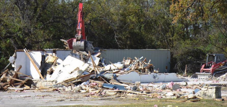 The Calvary Baptist Church building at 615 Central Texas Expressway has been demolished to make way for a new structure. The congregation is holding Sunday services temporarily at Quality Inn. MONIQUE BRAND | DISPATCH RECORD