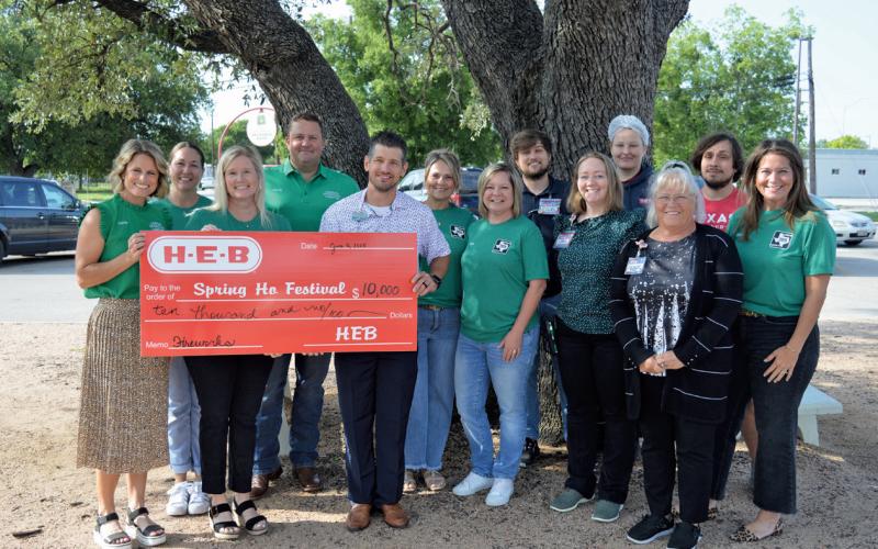 HEB of Lampasas donated $10,000 to the Spring Ho Festival this year. courtesy photo
