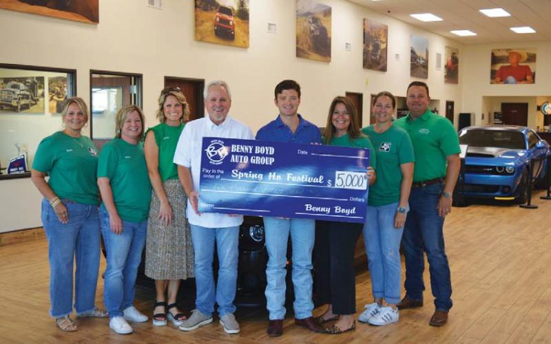 Benny Boyd Auto Group donated $5,000 to the festival. courtesy photo