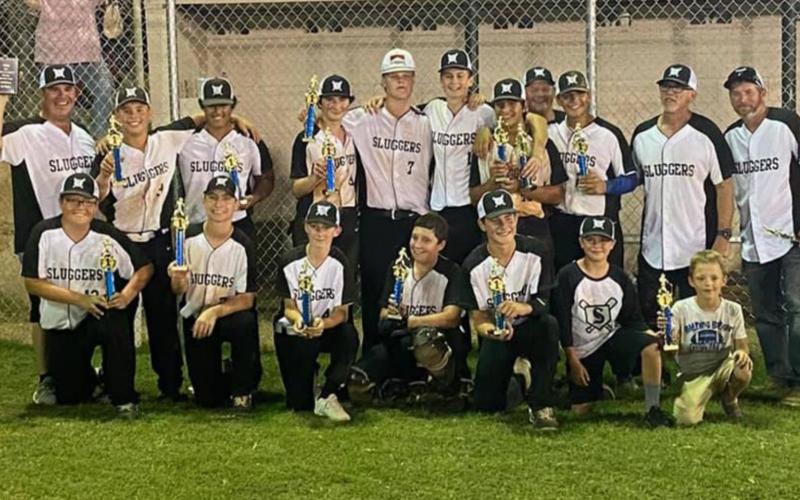 The 14U Sluggers, coached by Chris Harrison, qualified for the Texas Teen-age Association state tournament in Hillsboro, which will be July 12. COURTESY PHOTO