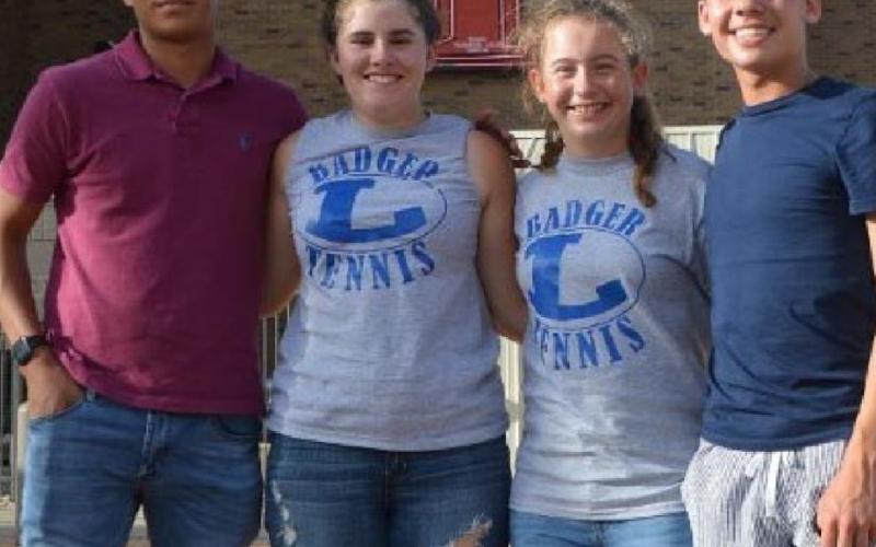 Tennis regional qualifiers Mario Aguirre, Kailr Clements, Abby Valdez and Sam Zmolik competed this week at the Region I tournament in Lubbock on the Texas Tech University campus. KENNETH PEISER | COURTESY PHOTO