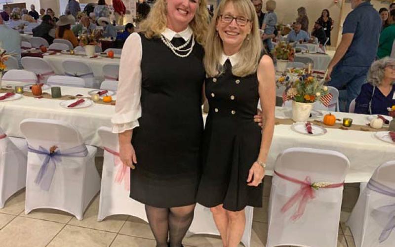 Head of Schools April Dwamena, at left, and Julie Williams, Providence Christian Academy board president, were pleased with the turnout for the school’s first fundraiser banquet. courtesy photo
