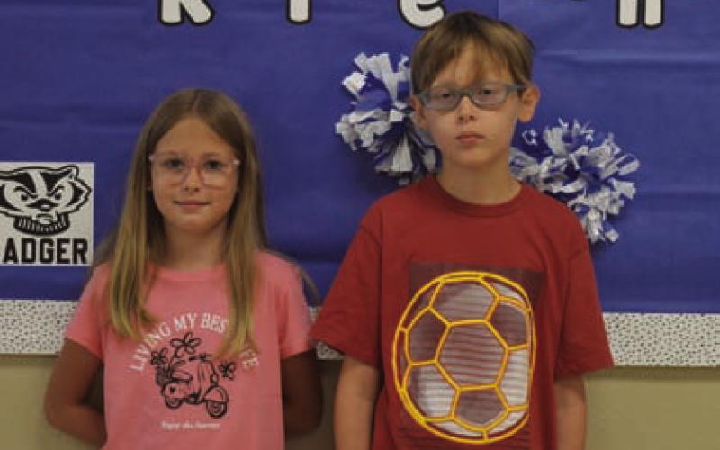 Jemmah and Jackson Messinger are the solo pair of twins in fifth grade at Kline Whitis Elementary. ERICK MITCHELL | DISPATCH RECORD