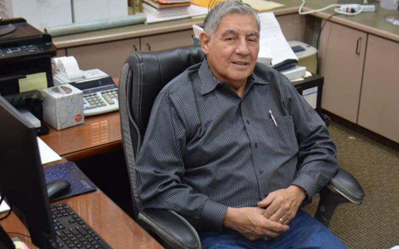 Longtime Justice of the Peace Andrew Garcia Jr. took some time for photos Monday before clearing his office. Garcia, who served in the Precinct 1 seat for 14 years, retired Sept. 30. MONIQUE BRAND | DISPATCH RECORD