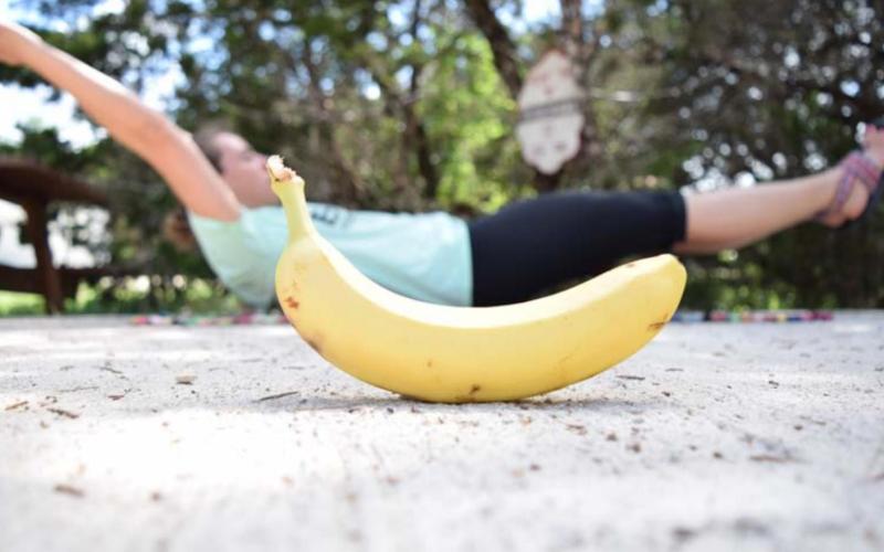 Holding the “Banana” -- or hollow hold -- position is a great way to build core strength. ALEXANDRIA RANDOLPH MURRELL | COURTESY PHOTO