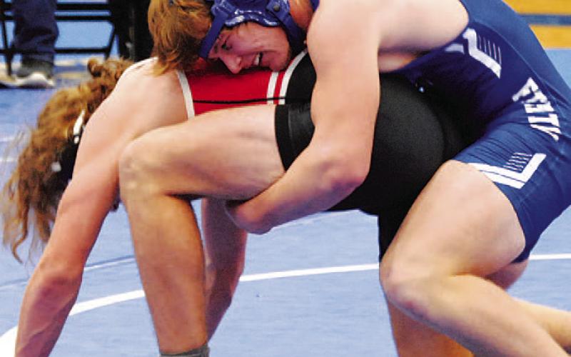 Reed Jerome dominated his match against Salado Wednesday. HUNTER KING | DISPATCH RECORD