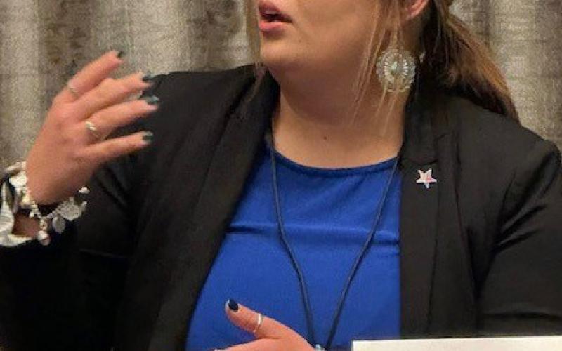 Lampasas County Farm Bureau member Ava Rojas participated in the Texas Farm Bureau Agricultural Discussion competition held Dec. 6. She advanced through two heats of scoring rounds. The competition consists of five competitors discussing a current topic in agriculture. They are scored on their ability to work cooperatively with the others and articulate the subject matter. COURTESY PHOTO