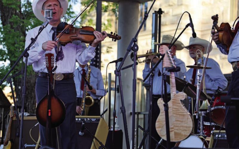Jason Roberts and the rest of the Bob Wills’ Texas Playboys did not disappoint, as their lively tunes resonated from the stage. The brass instruments, steel guitars, piano, mandolin and bass cello blended melodiously while the fiddler’s bow moved with graceful precision, weaving intricate harmonies into the evening air. JOYCESARAH MCCABE | LAMPASAS DISPATCH RECORD
