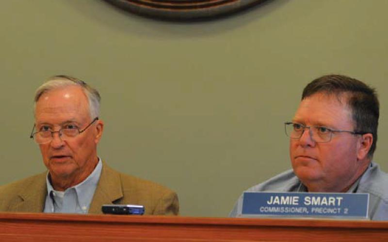 County Judge Randy Hoyer, left, and Precinct 2 Commissioner Jamie Smart offered comments indicating the county should be more open to considering tax abatements for facilities such as data centers because of the potential revenue they could bring through property taxes. erick mitchell | Dispatch Record