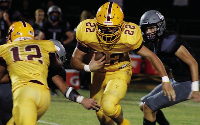 MASON HINES | DISPATCH RECORD Lometa’s Homecoming festivities Friday night.