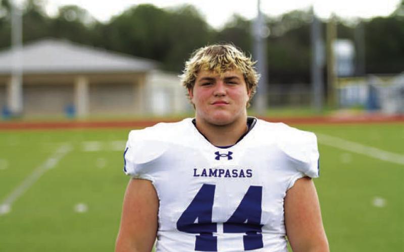 Name: Brayden Roberts Class: Sophomore Sport: Football and Powerlifting Favorite Teacher or Coach: Coach Cottle Favorite Place in Lampasas: Storm’s One Person You Look Up To: My dad Main Goal This Season: Make an impact
