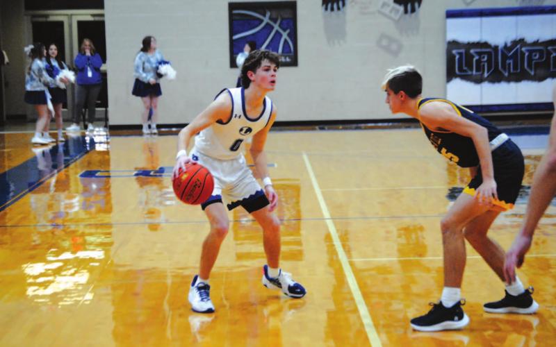 Nate Borchardt sizes up a Stephenville defender during the Badgers’ win at home last week. HUNTER KING | DISPATCH RECORD