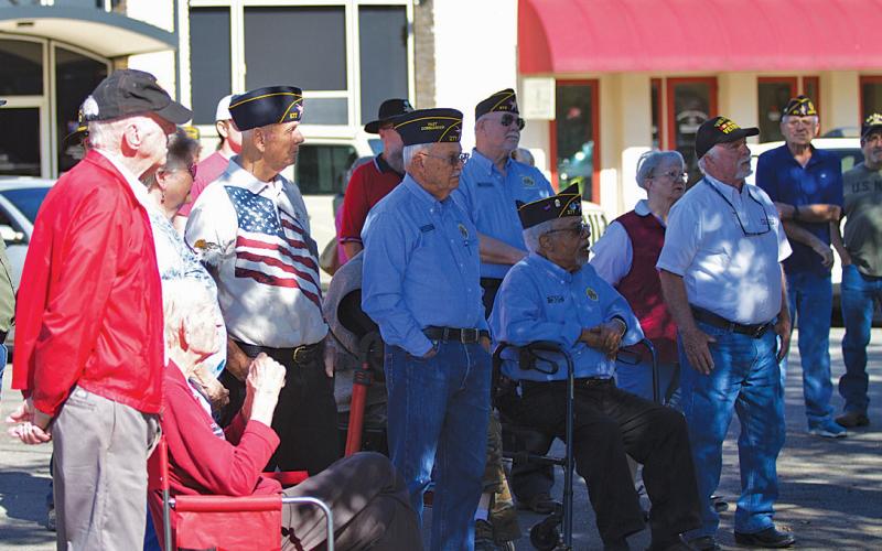 American Legion Post 277 held a wreathlaying ceremony on Monday to recognize Lampasas County veterans on Veterans Day. Hunter King | dispatch record