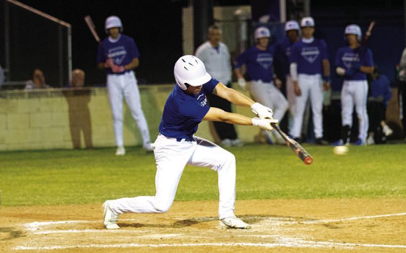 HUNTER KING | DISPATCH RECORD Jonathan Bowling hits the ball during a scrimmage against Killeen last Friday.