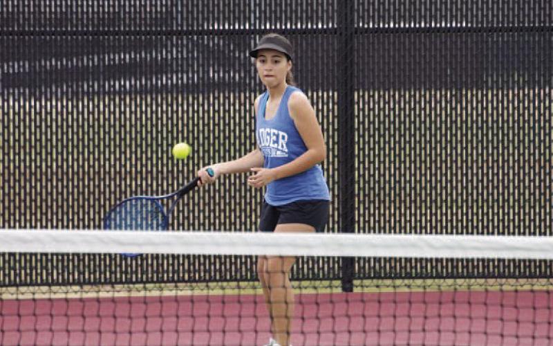 COURTESY PHOTO | KENNETH PEISER Jetzalie Guzman finished first with her partner Lily Phillips at the Brownwood tournament.