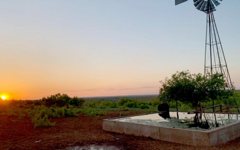 The sun sets over the Four Sixes Ranch, which spans hundreds of thousands of acres. COURTESY PHOTO