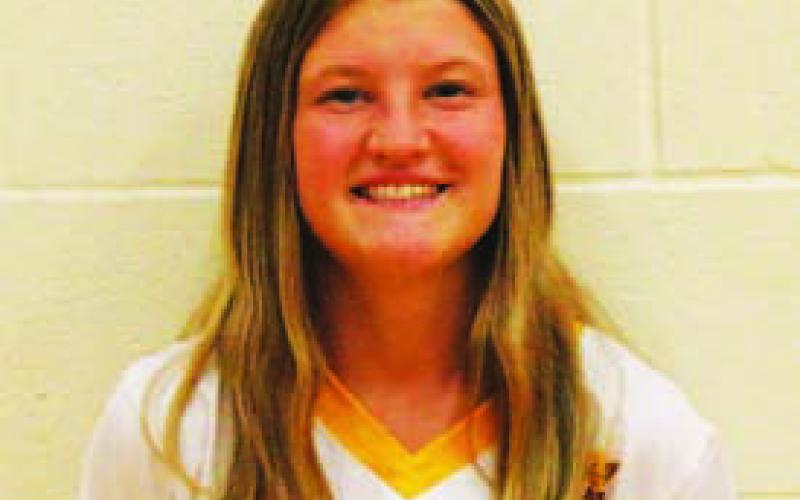 Name: Teagan Brooks Class: Junior Sport: Volleyball Favorite School Subject: Spanish Favorite Vacation: Colorado One Person To Meet: Jenna Ortega Main Goal This Season: To step up and score lots of points.