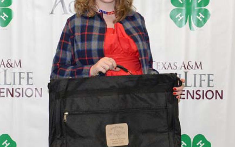 Katelyn Martin of Lampasas earned second place in the Natural Fiber-Wool contest at Texas 4-H Roundup. courtesy photo