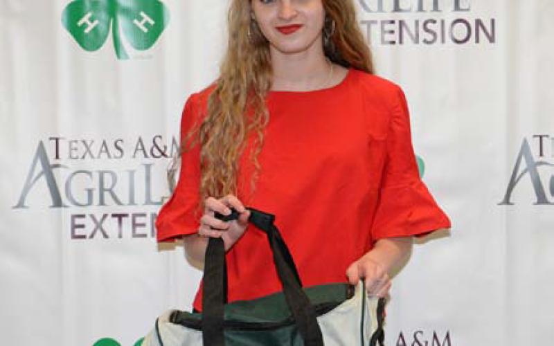 Placing third in the Texas 4-H Roundup’s Natural Fiber-Cotton contest was Lampasas 4-H member Allison Martin. courtesy photo