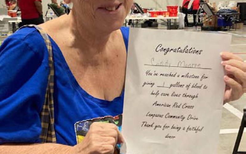 Cynthia Monroe has given 1 gallon of blood through the Red Cross to help save lives. COURTESY PHOTO