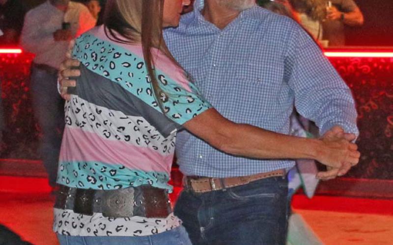 Lometa natives P.R. and Lara Cline cut a rug during the Polka dance of Thursday’s contest. mason hines | dispatch record