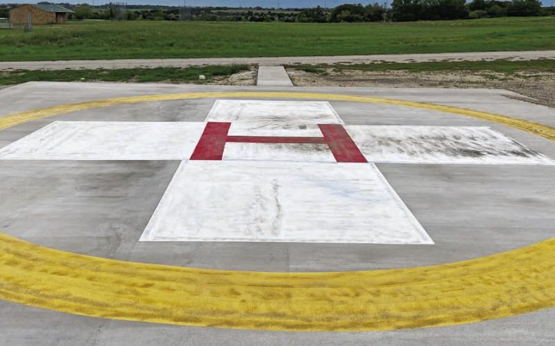A new helipad at Lometa Regional Park will provide a safe landing zone for helicopters that fly in to assist with air-flight emergencies. FILE PHOTO