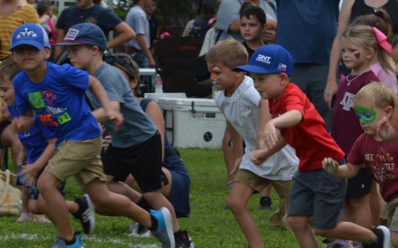 Kids’ Day involves foot races, sack races and three-legged races for children from ages 3 through 10. Other offerings at the Gavin Garrett Soccer Field includes face painting, a children’s barnyard and a “water polo” activity sponsored by the Lampasas Volunteer Fire Department. FILE PHOTO