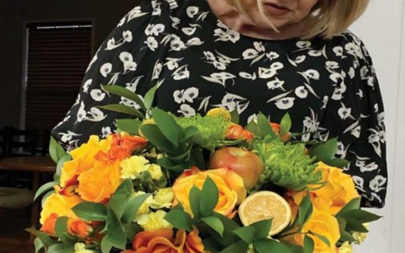 Tammy Glosson provided a program on floral design at the March gathering of the L-M Garden and Civic Club in Lometa. COURTESY PHOTO | VAL CASH