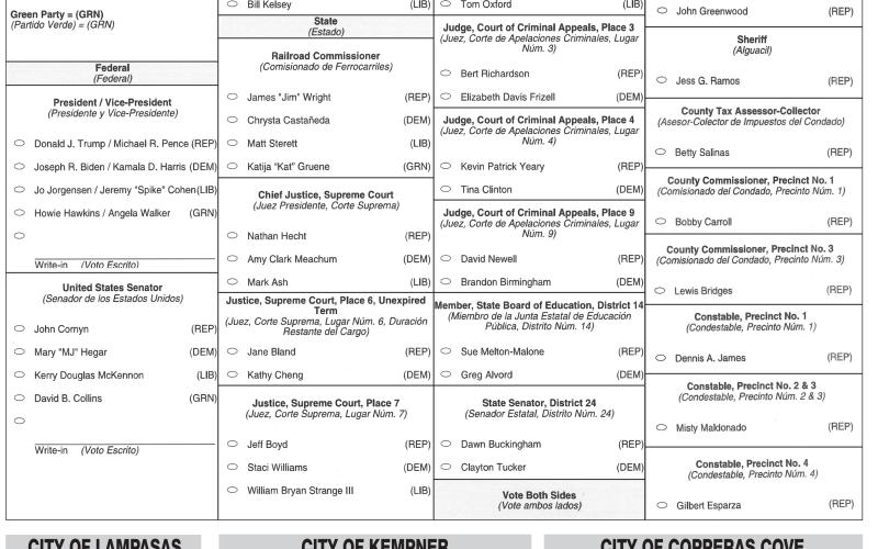 Sample ballot