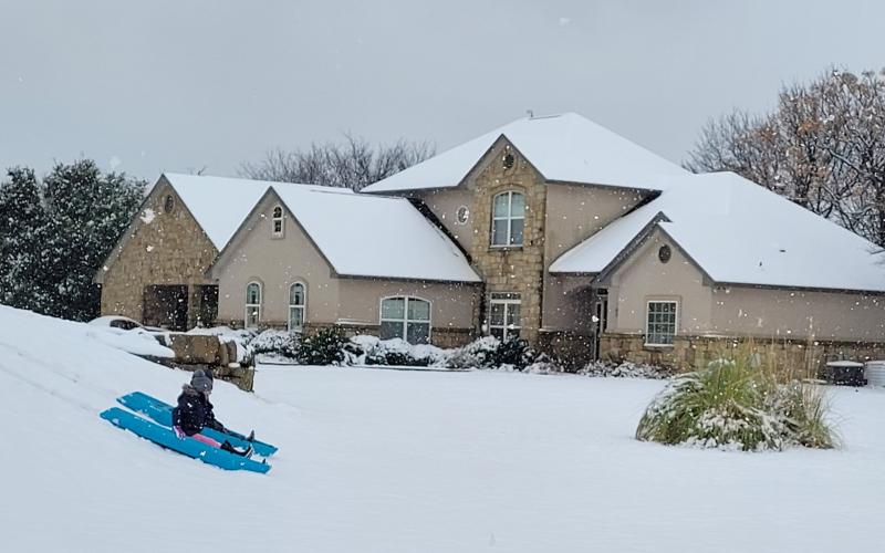 Rylie and PJ Wood sled at Fawn Acres.