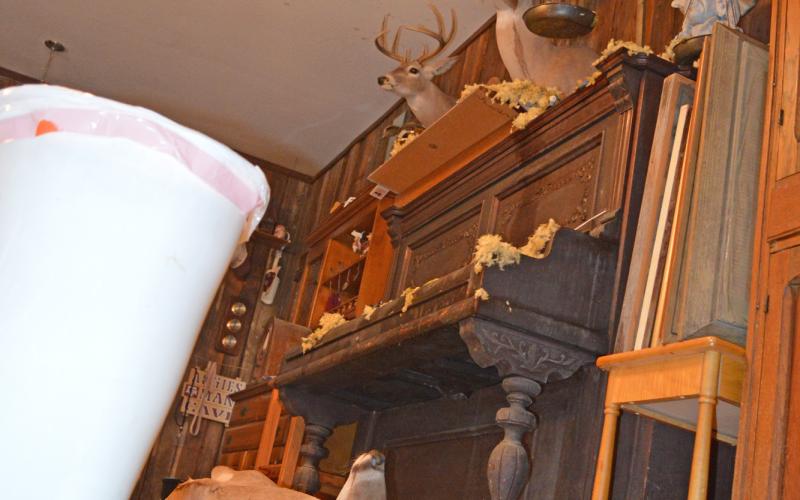 A historic home owned by C.M. Crawford saw flood damage after a water leak during sub-freezing temperatures.