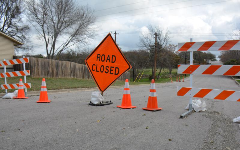 West Third Street and Landon Drive are closed until construction starts. | Photo by Monique Brand