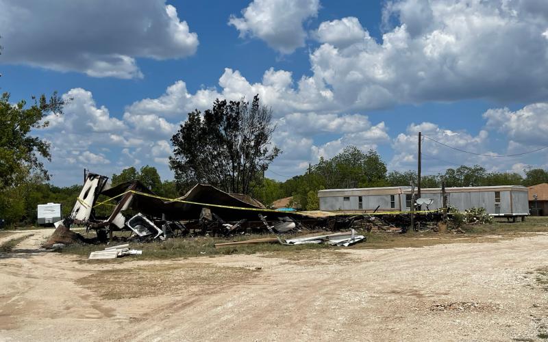 A fire in Lometa destroyed a mobile home. MASON HINES | DISPATCH RECORD