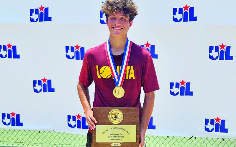 Ivan Douwsma holds up his state championship plaque. COURTESY PHOTO | FRANK REYES III