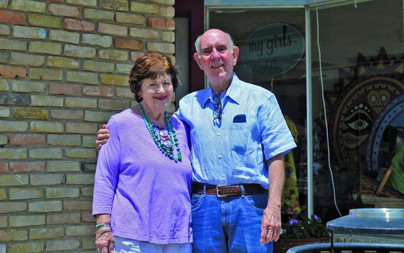 Nona Jane and Todd Briggs have had various businesses in their Third Street shop location for 70 years. As retirement looms, My Girls will be closing, but Todd plans to maintain an office within the building and lease space for other retail ventures. erick mitchell | dispatch record