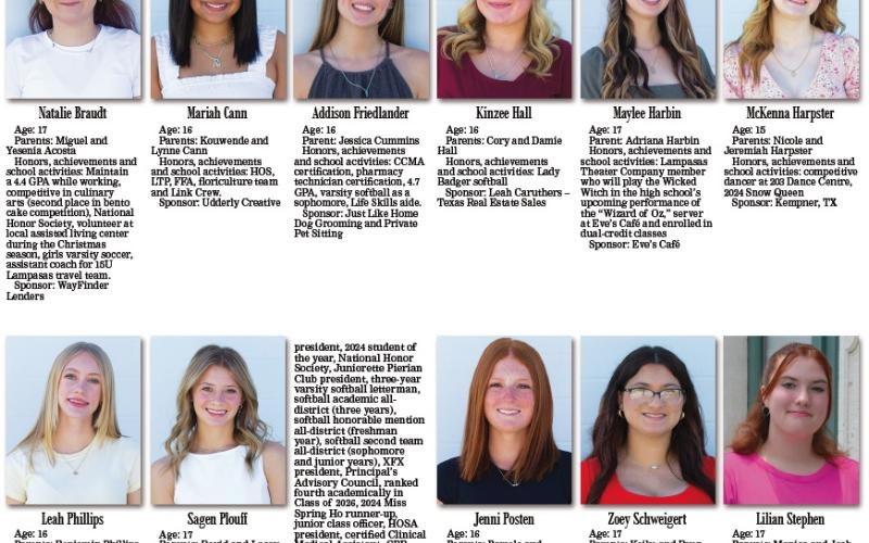 Miss Spring Ho 2025 to be named to represent Lampasas