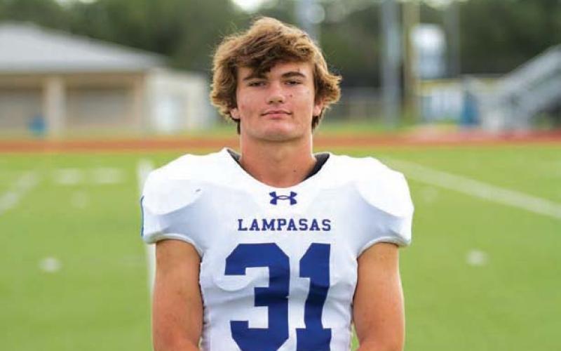Name: Tate Langford Class: Senior Sport: Football Favorite Teacher or Coach: Coach Brister Favorite Place in Lampasas: Storm’s One Person You Look Up To: My dad Main Goal This Season: Know I gave it my all