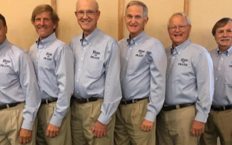 Hims of Praise members are, from left, Bill Yick, Zane Lancaster, Trent Lancaster, Jim Rutland, Bryon Alexander and Clark Corbin. COURTESY PHOTO