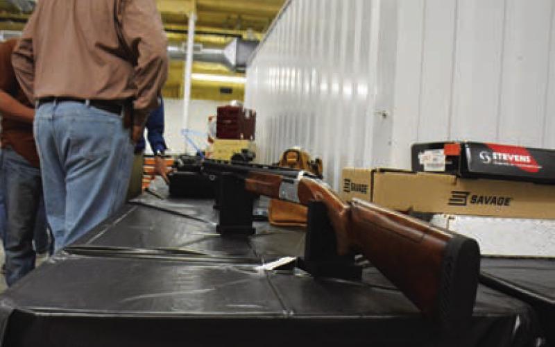Firearms were popular selections in the event’s live auction after dinner. HUNTER KING | DISPATCH RECORD