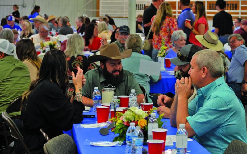 FILE PHOTO Attendees at last year’s Creating Badger Builders Dinner and Fundraiser event enjoy the dinner served by Lampasas ISD CTE students. This year’s event is set for March 21.