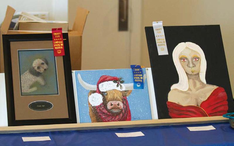Different types of artwork was on display last Friday afternoon as County Fair winners came to pick up their projects. Hunter king | dispatch record