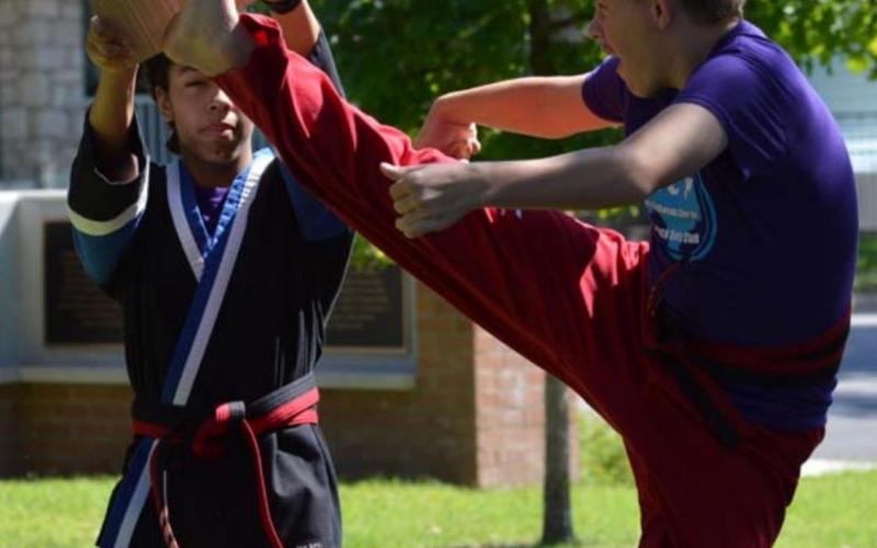Getting kicks at the Lampasas library