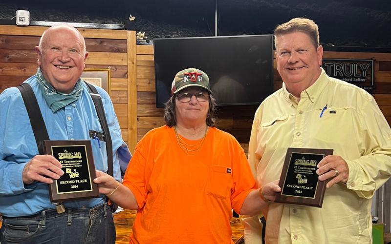 Second-place winners were announced as Michael Garner, at left, and Jeff Garner, at right. courtesy photo | holly hines