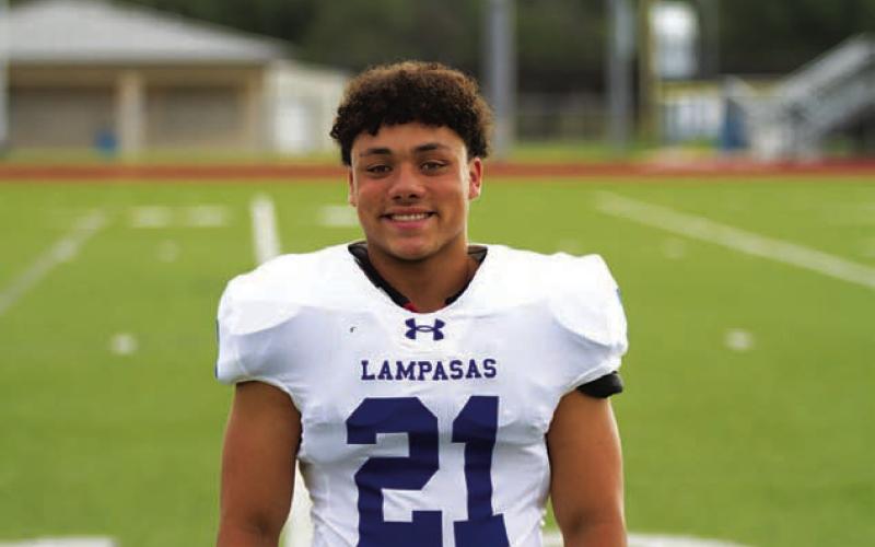 Name: KJ Reed Class: Senior Sport: Football and Basketball Favorite Teacher or Coach: Mrs. Garnett Favorite Place in Lampasas: Storm’s One Person You Look Up To: My Mom Main Goal This Season: Be a good leader