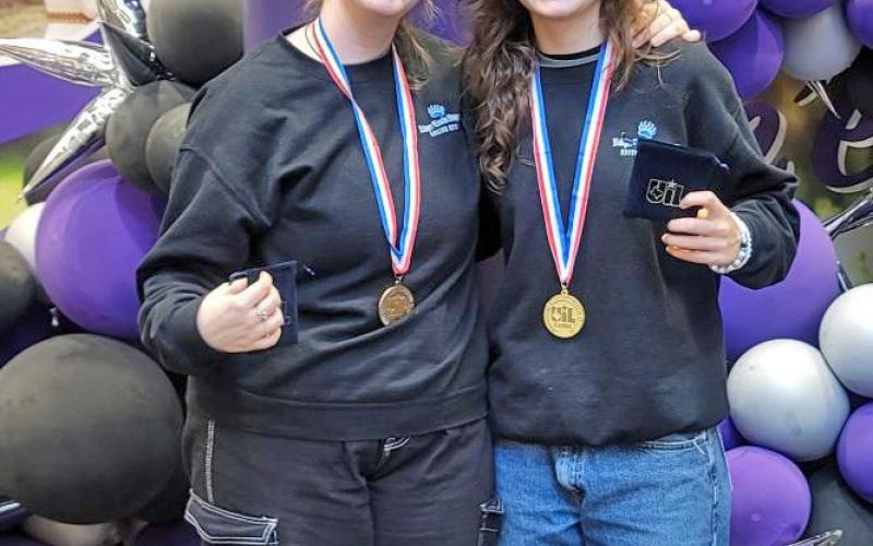 file photo | dispatch record Veronica Butler represented Lampasas High School at the state UIL academic competition in journalism. Butler, left, and Amelia Stanley were state-qualifiers this year.