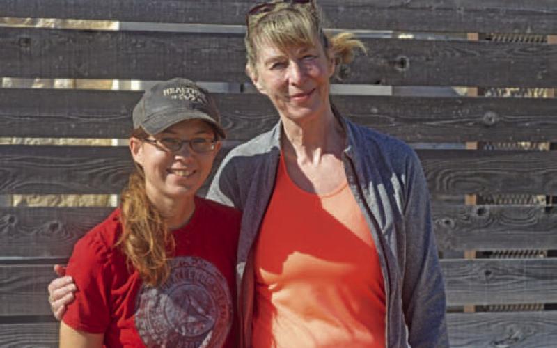 Heike Noble, at right, and her daughter Jeanette Noble are two vendors who participate in the Lampasas Farmers Market. The market is opening earlier this year than in previous seasons. ERICK MITCHELL | DISPATCH RECORD